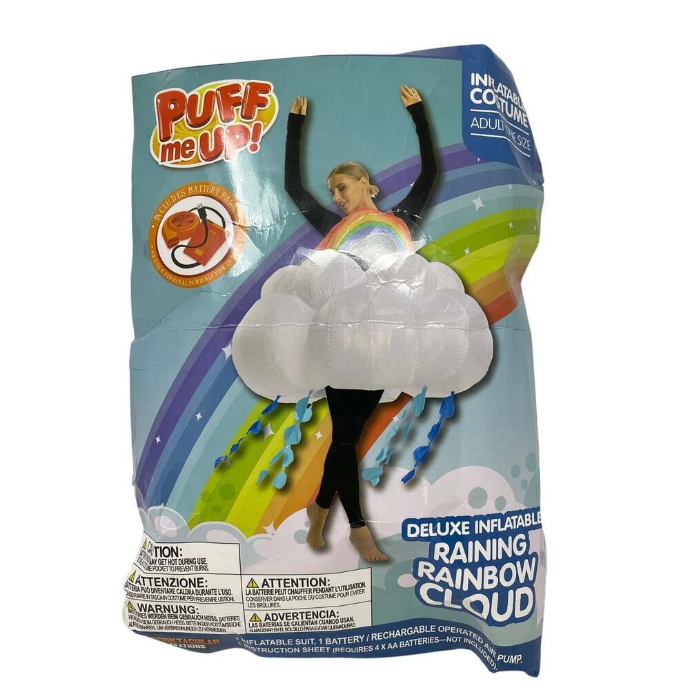 Spooktacular Creations Puff Me Up Deluxe Inflatable Rainbow Rain Cloud Costume